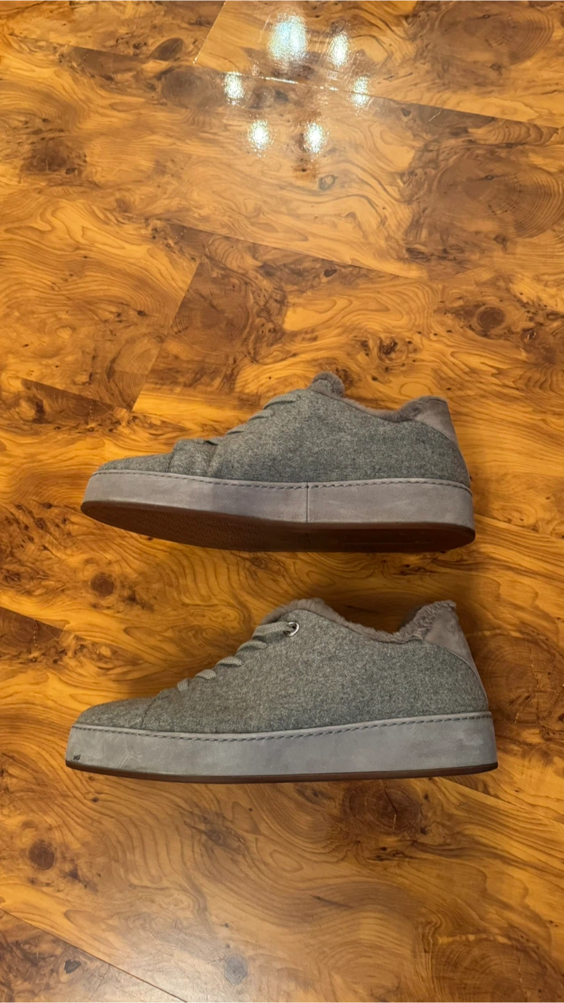 Loro Piana grey wool sneakers - photo 4