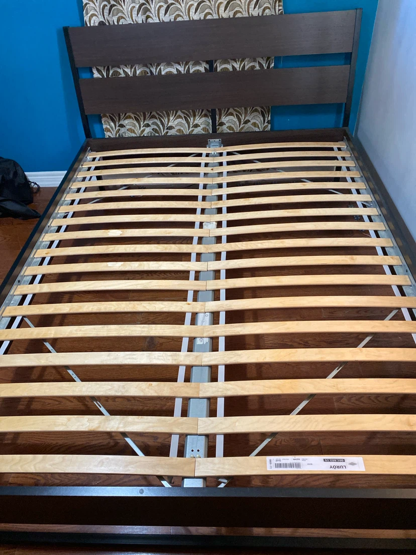 IKEA Queen size bed frame with slats