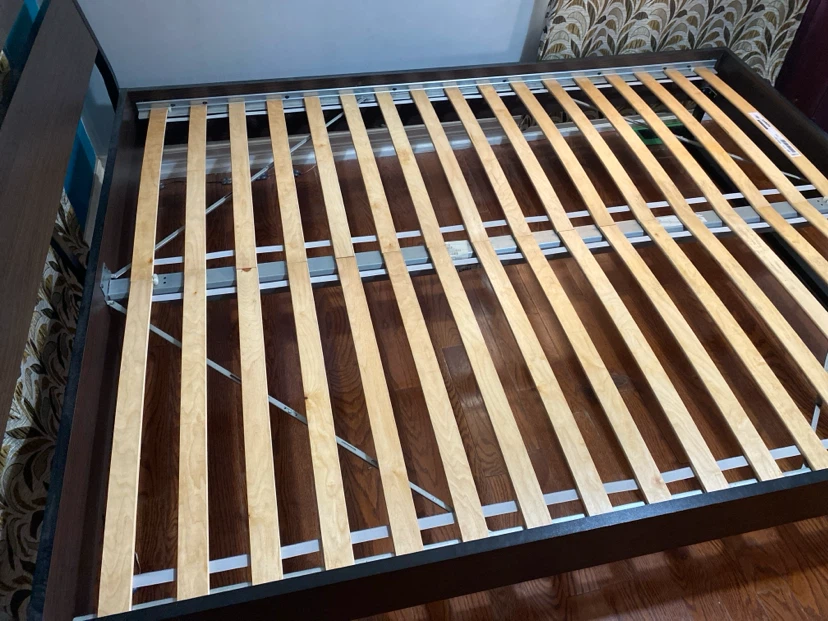 IKEA Queen size bed frame with slats - photo 2