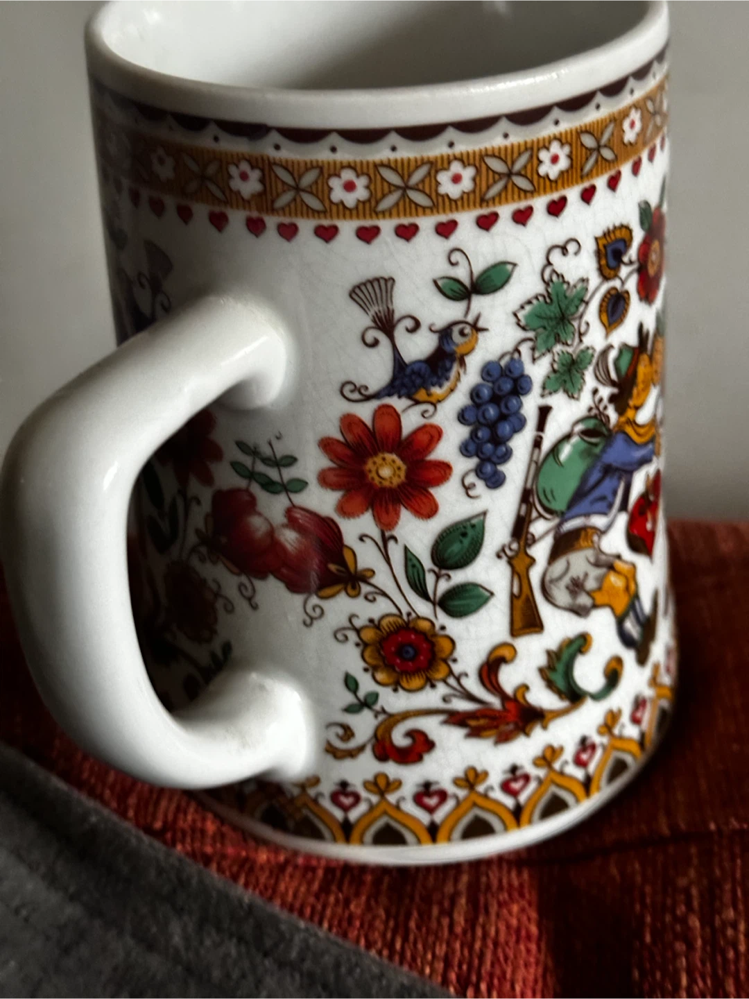 Vintage BMF German Tyrolean Folk Art oversized Mug - photo 4