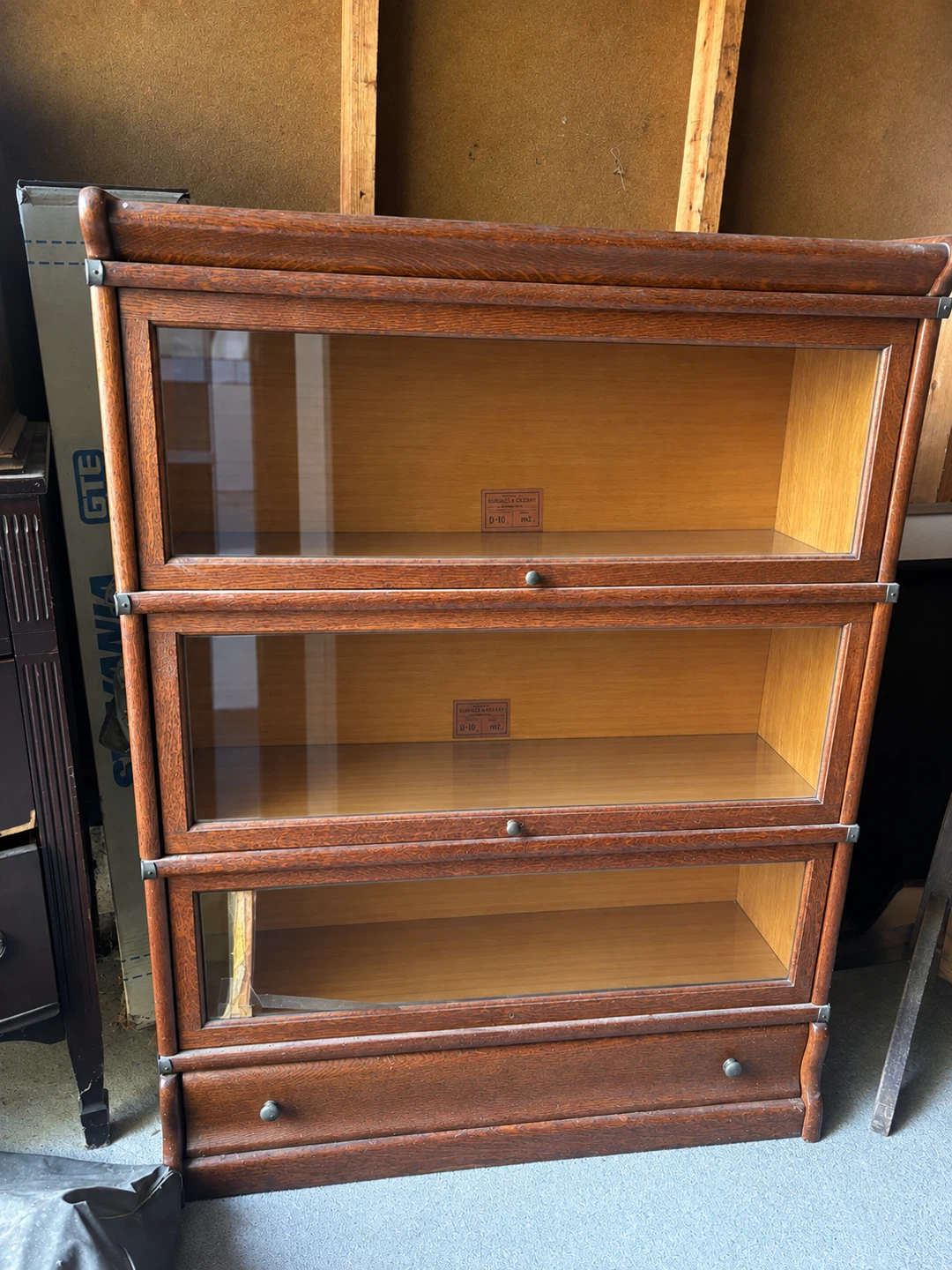 Antique Oak Barrister Bookcase
