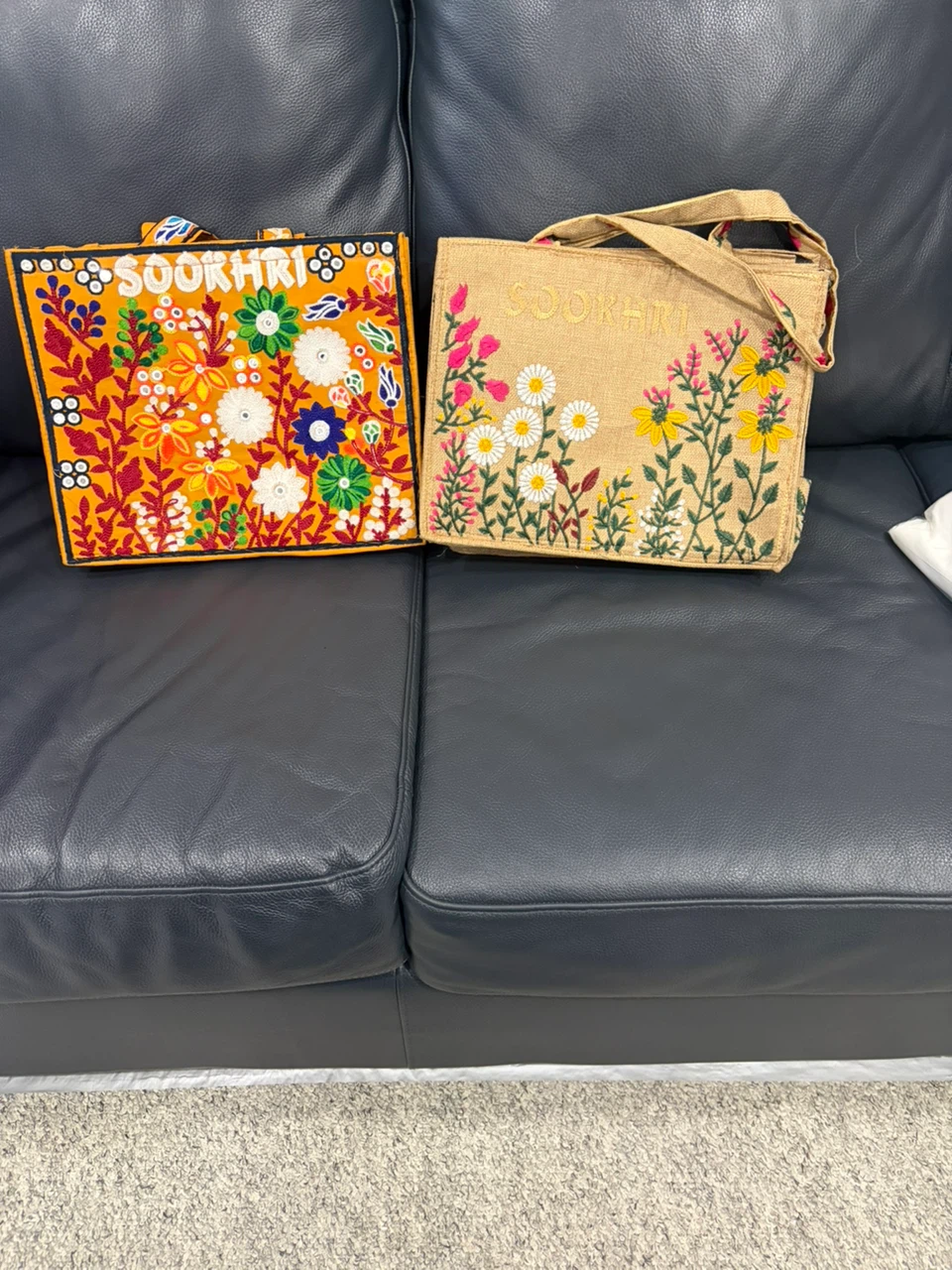 Soorkhri Embroidered Jute Tote Bags