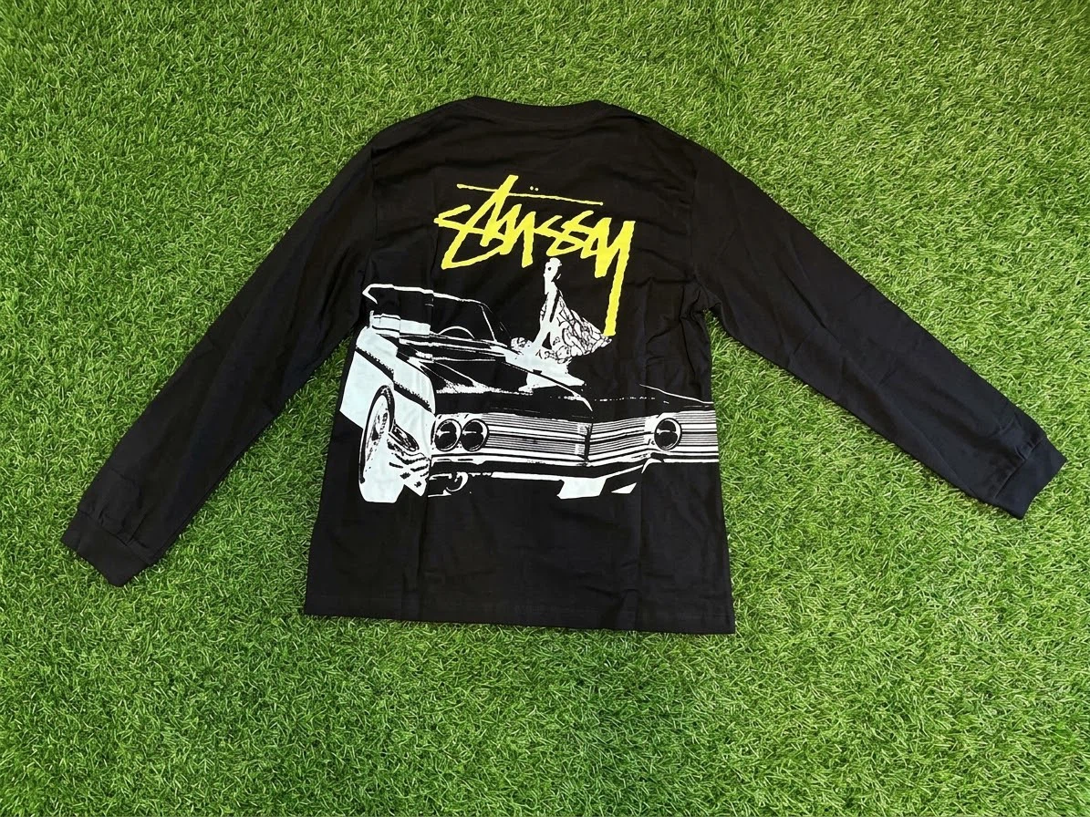 Stussy Lowrider Graphic Long Sleeve Tee Black Size Large
