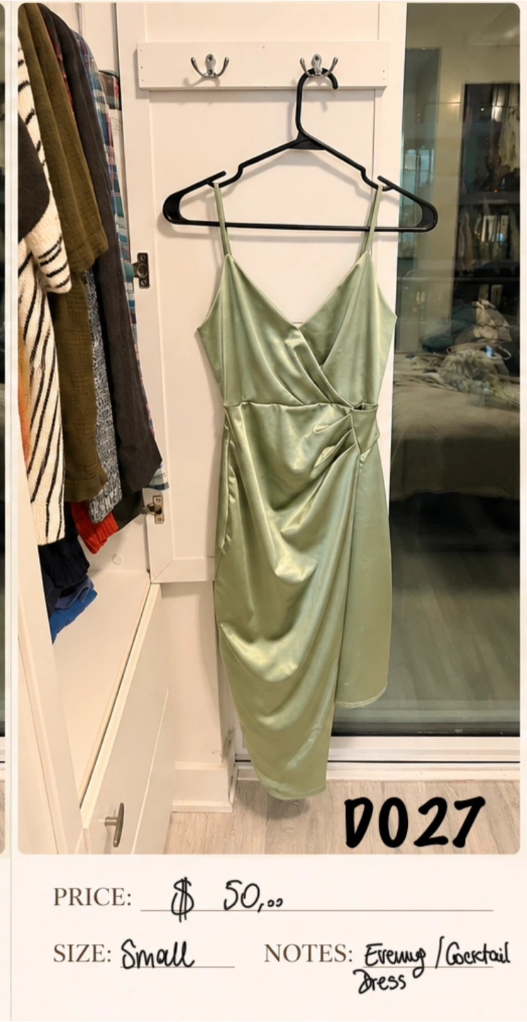 Satin Cocktail Dress Small