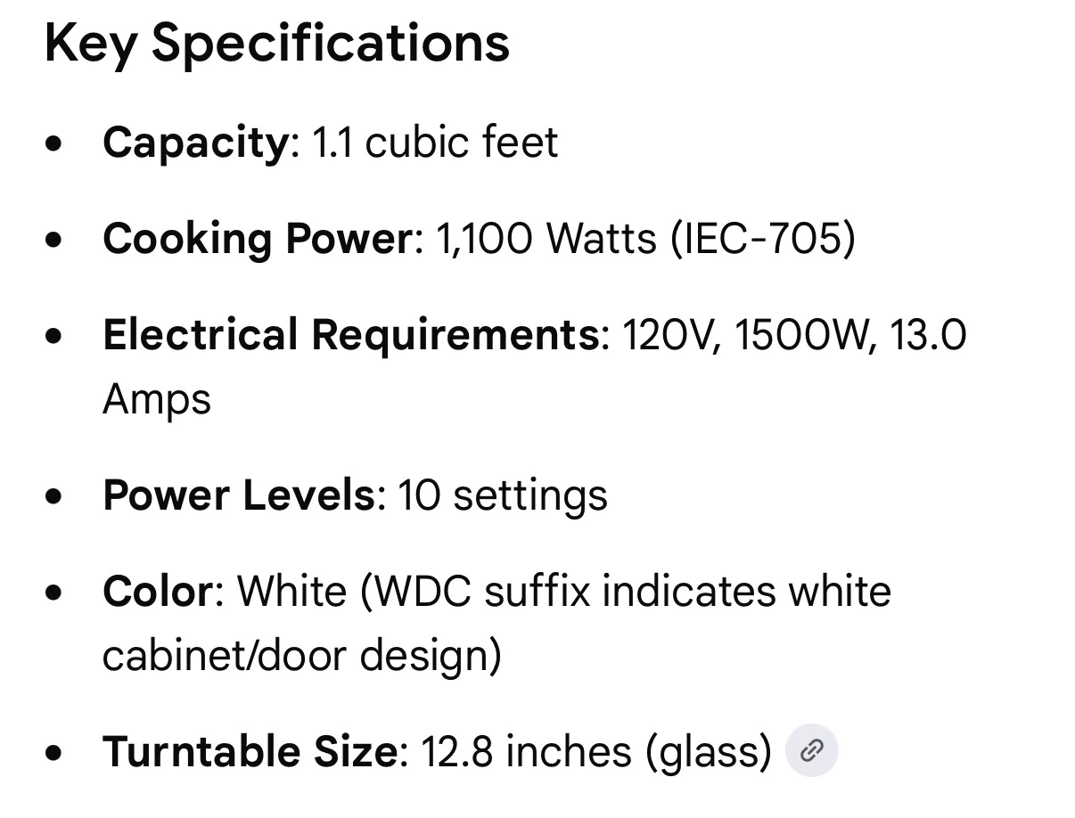 GE 1.1 cu. ft. White Microwave - photo 4
