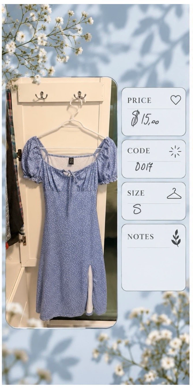 Blue Polka Dot Dress