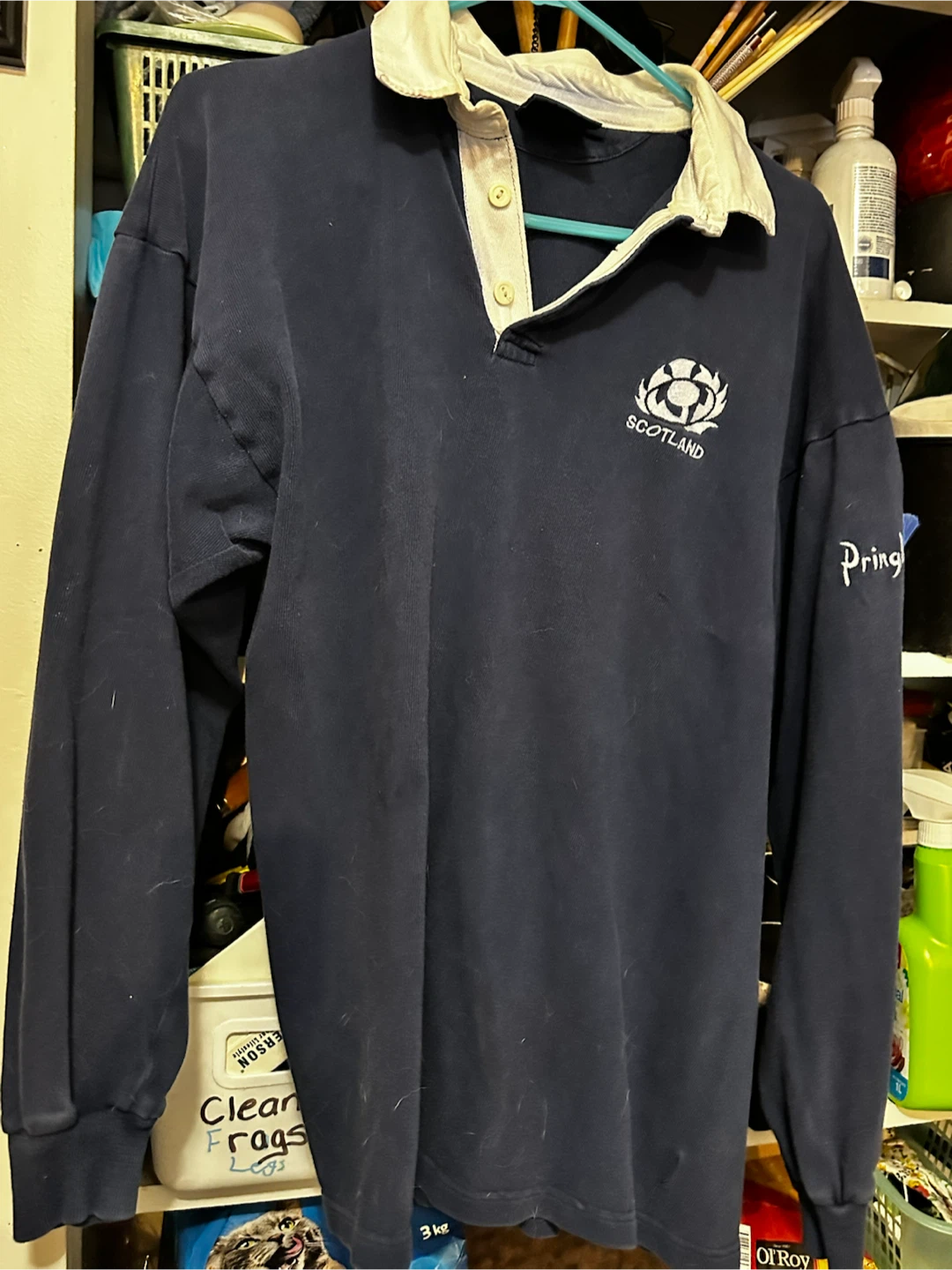 Vintage 90s Scotland Pringle Rugby Jersey L 44