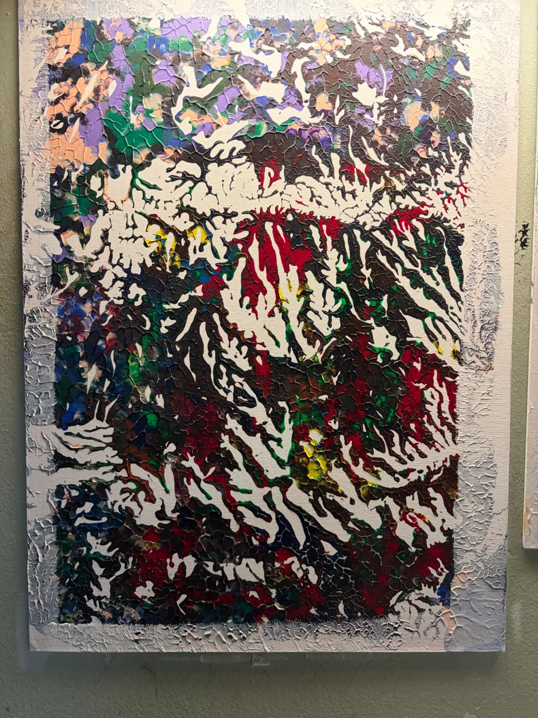 Abstract Acrylic Pour Canvas Painting