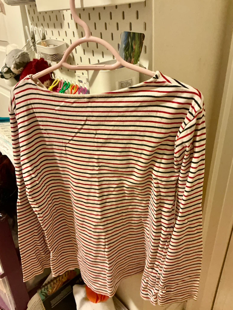 Striped Long-Sleeve Shirt, Size LL - photo 3