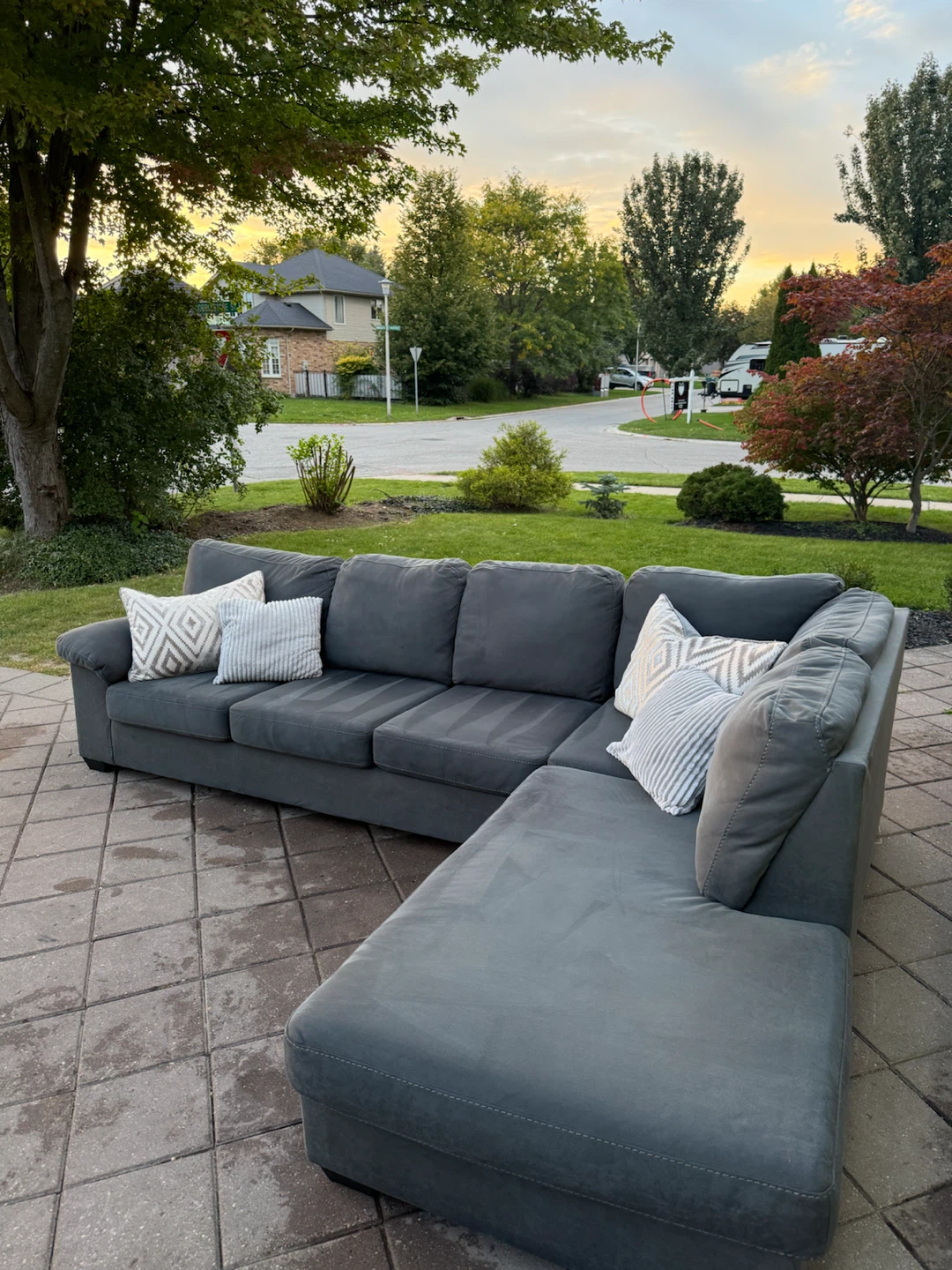 5 Seater Dark Blue Sectional