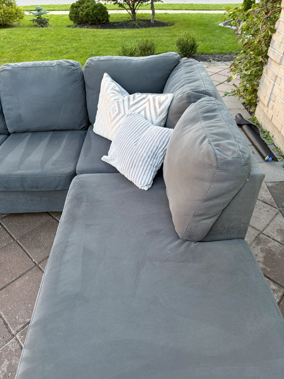 5 Seater Dark Blue Sectional - photo 2