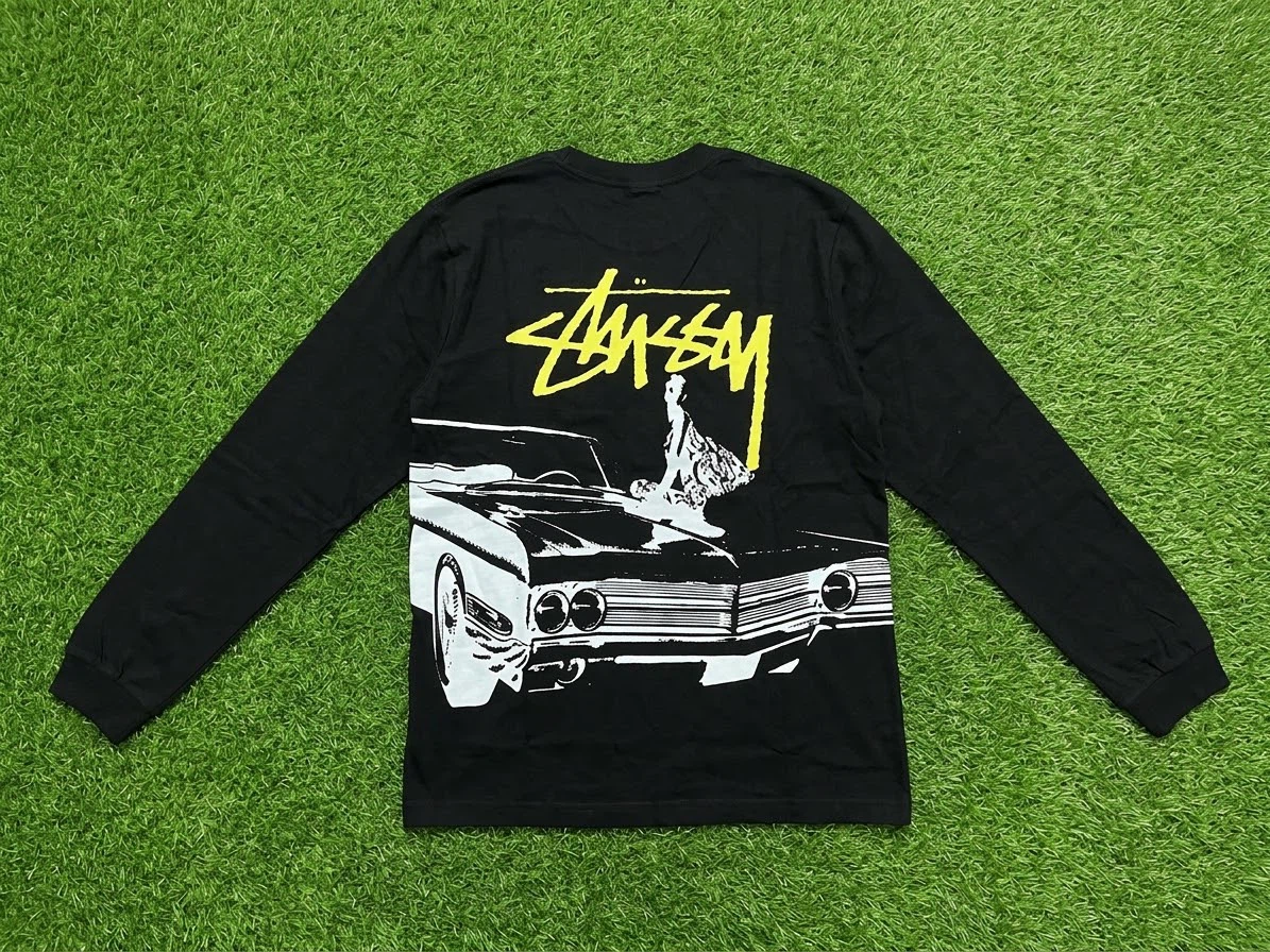 Stussy Lowrider Graphic Long Sleeve Tee Black Size Medium
