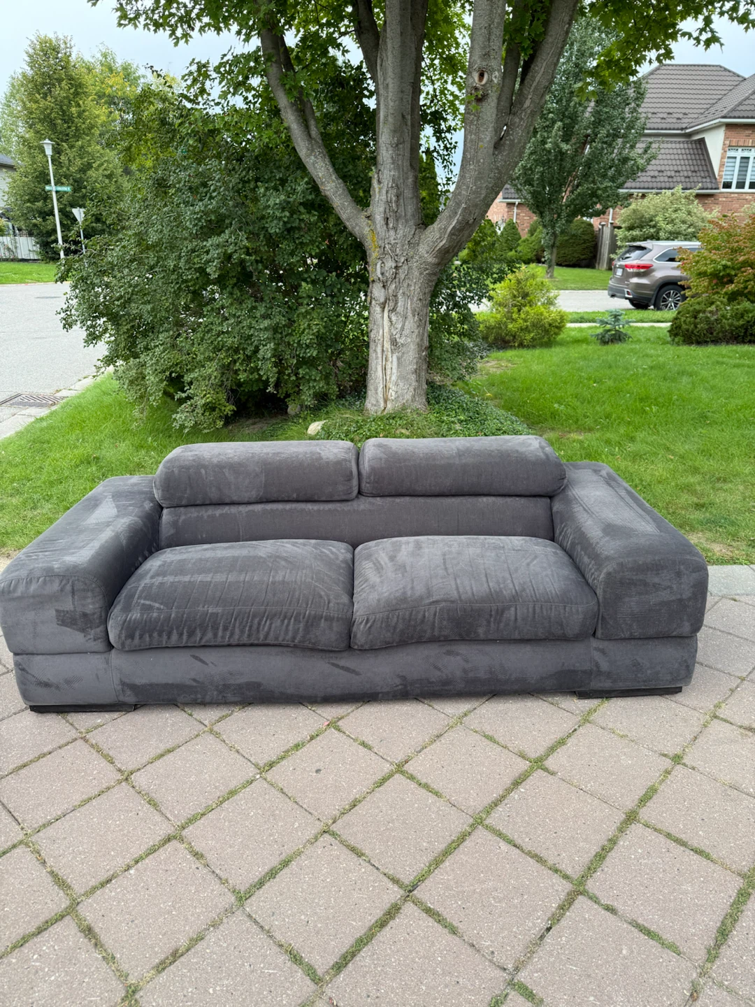 2 Piece Dark Grey Sofa Set - photo 4
