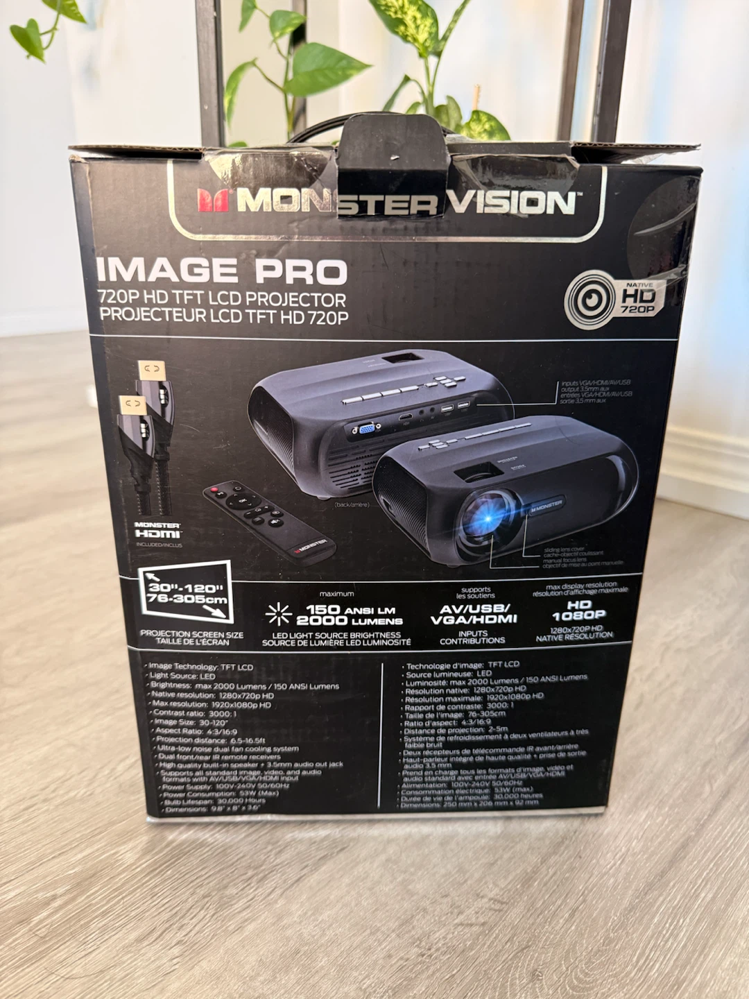 Monster Vision Image Pro 720P HD Projector - photo 2