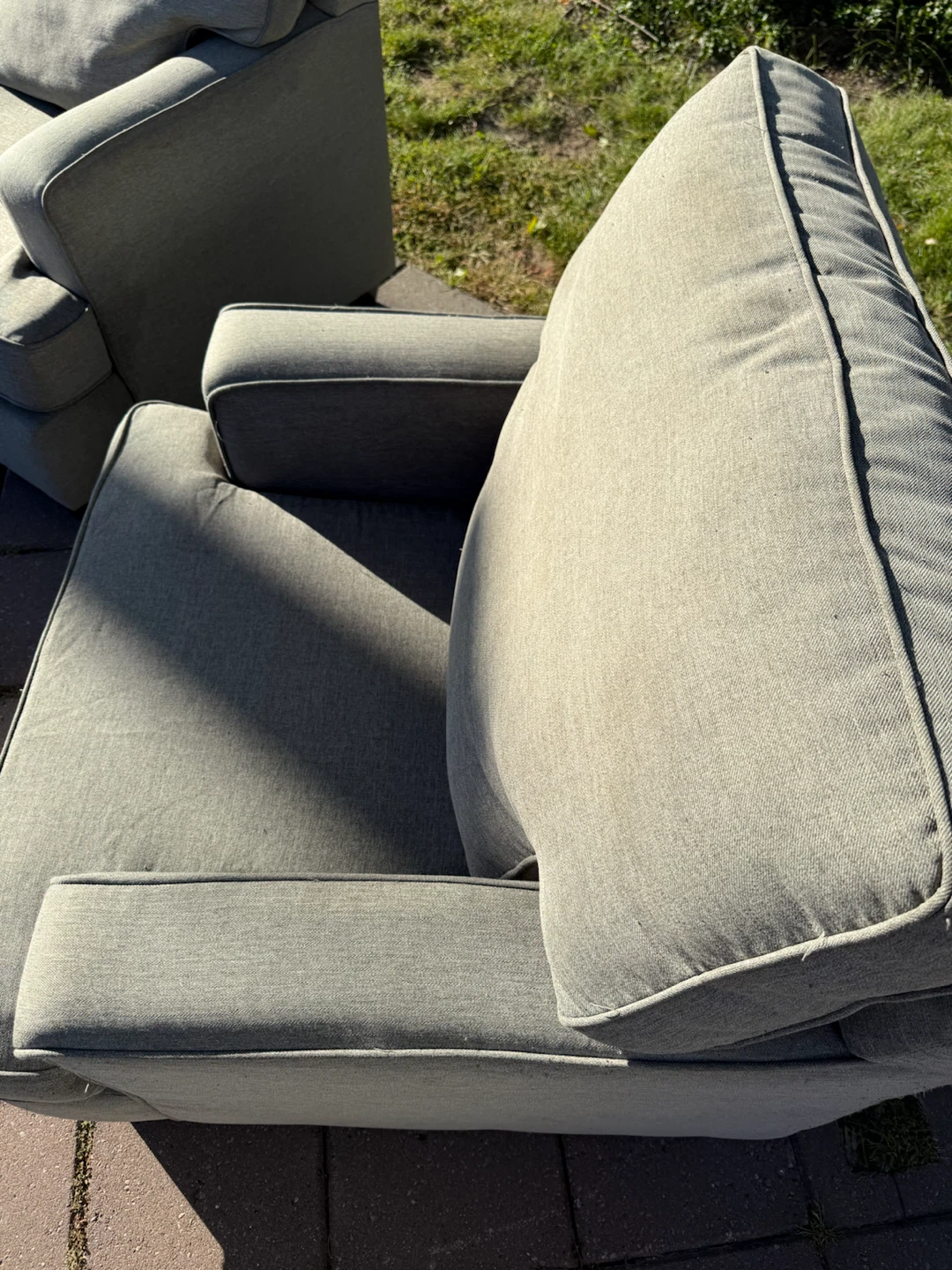 3 Piece Grey Sofa Set - photo 2