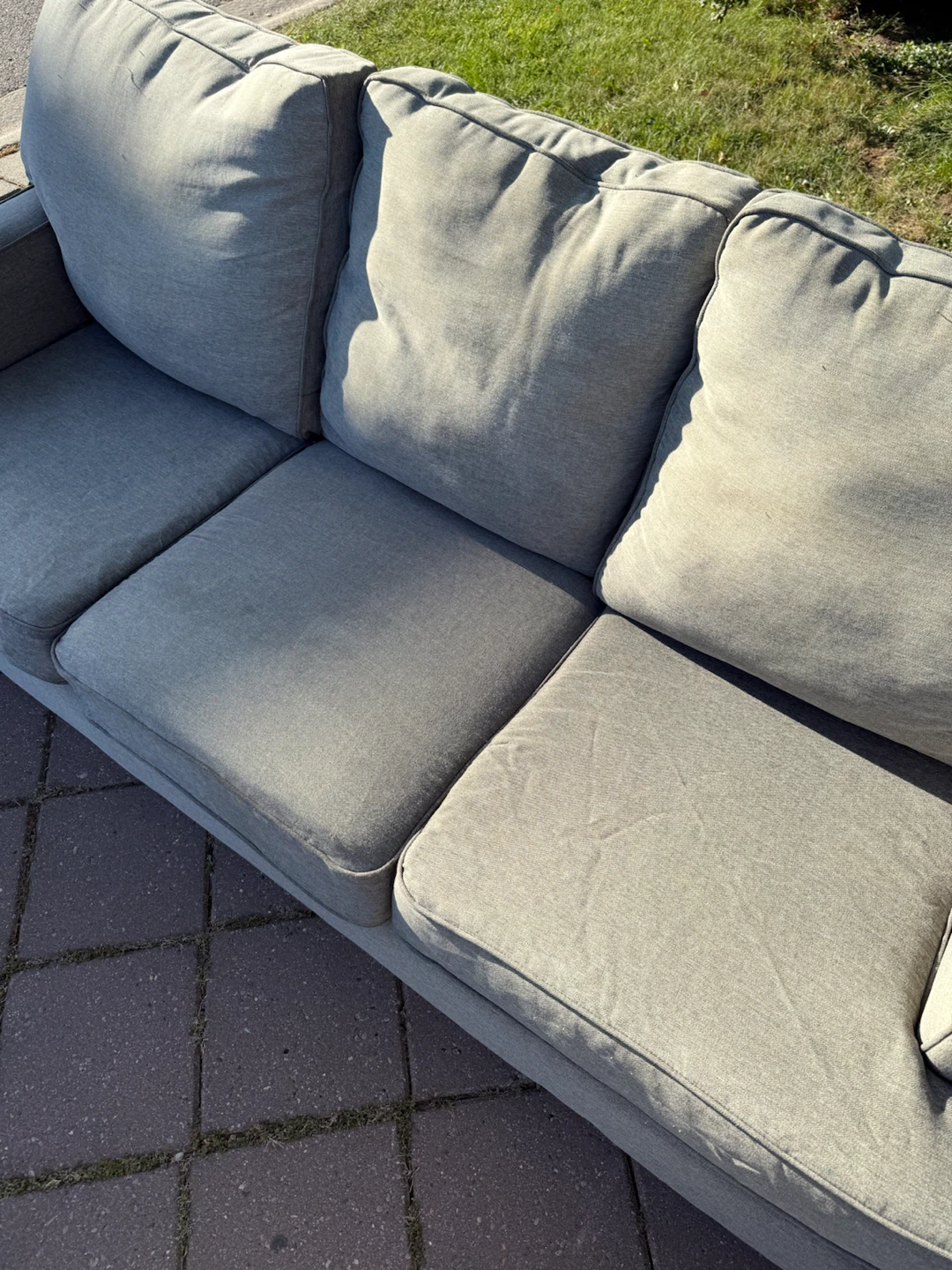 3 Piece Grey Sofa Set - photo 3
