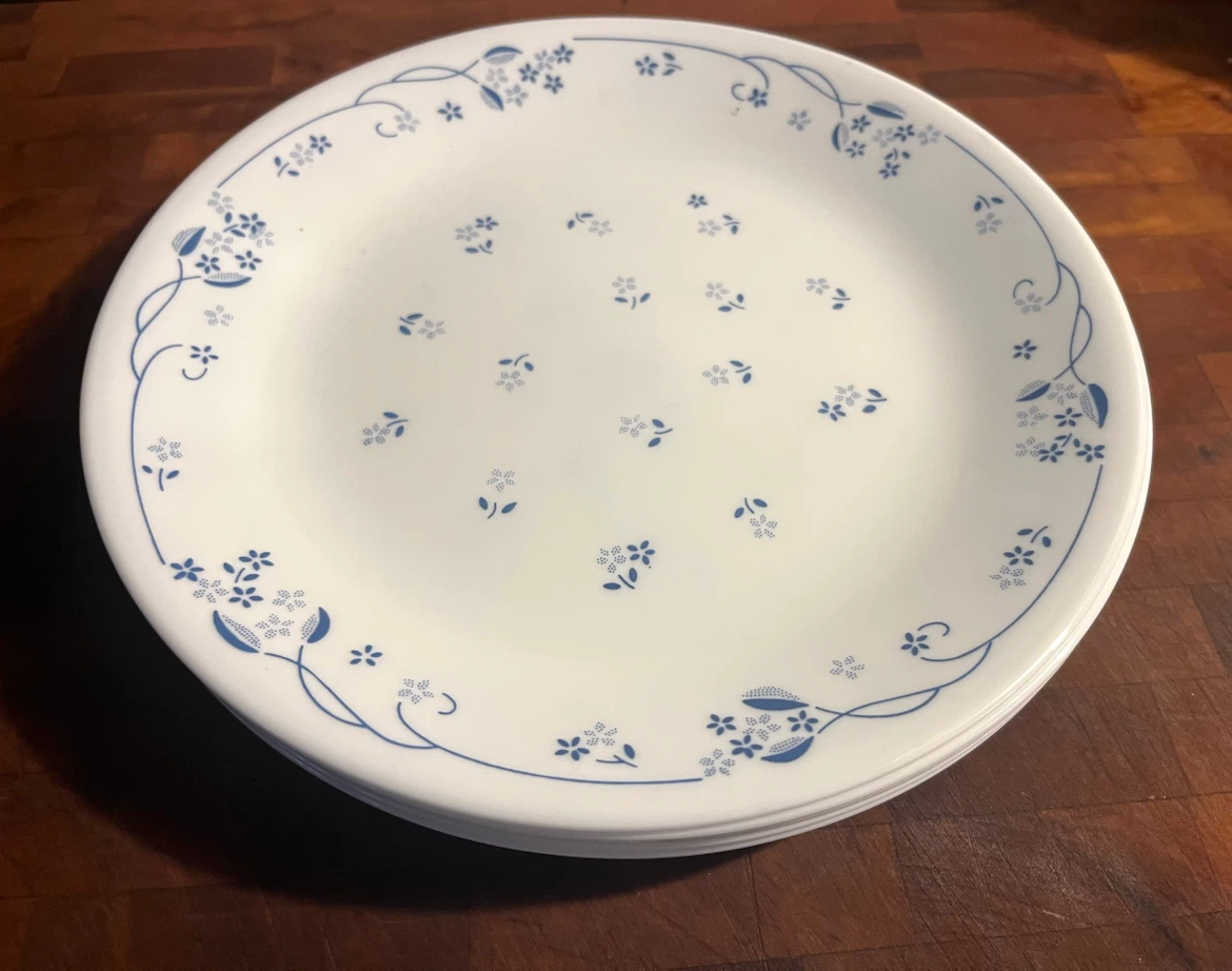 Set of 12 Corelle Provincial Blue Dinner/Side Plates