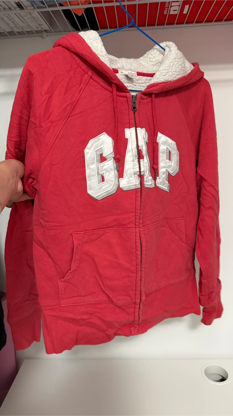 Red Gap Sherpa-Lined Zip-Up Hoodie