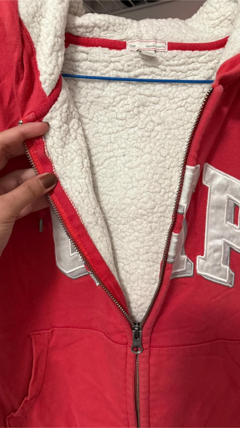 Red Gap Sherpa-Lined Zip-Up Hoodie - photo 2