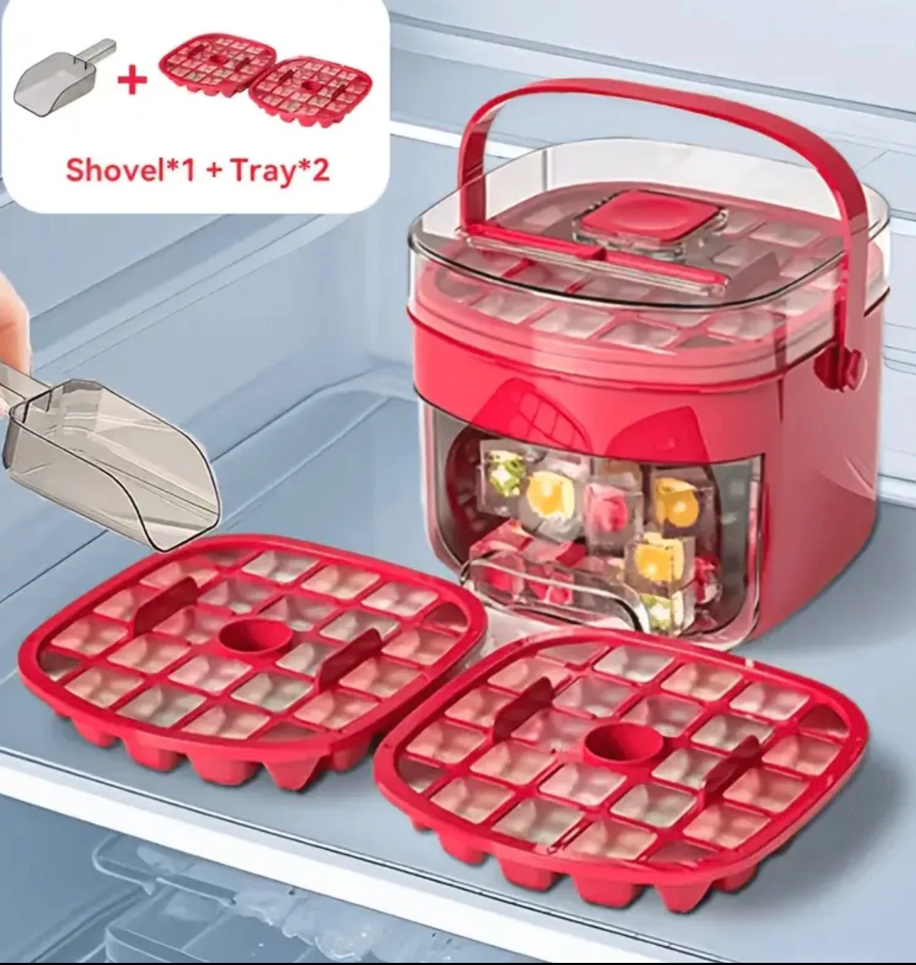 Ice Cube Maker with Storage Bin