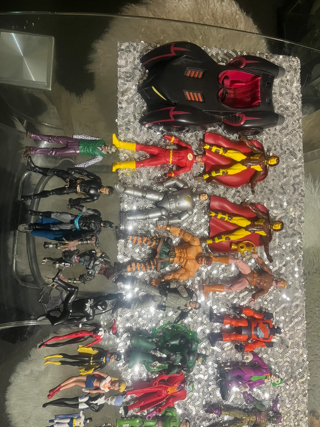 Large Collection of DC Universe Action Figures and Batmobile - photo 3