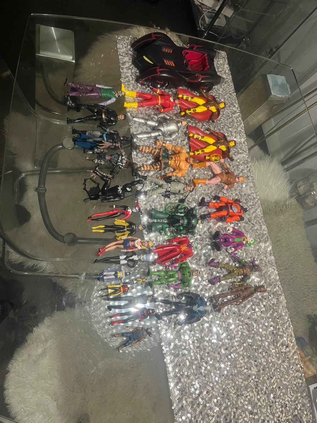Large Collection of DC Universe Action Figures and Batmobile - photo 4