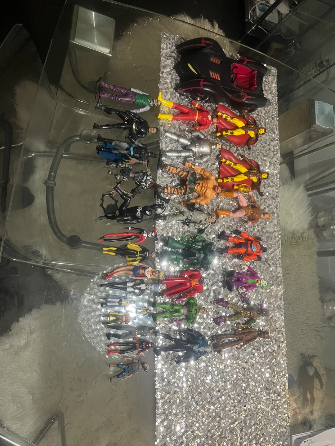 Large Collection of DC Universe Action Figures and Batmobile - photo 5