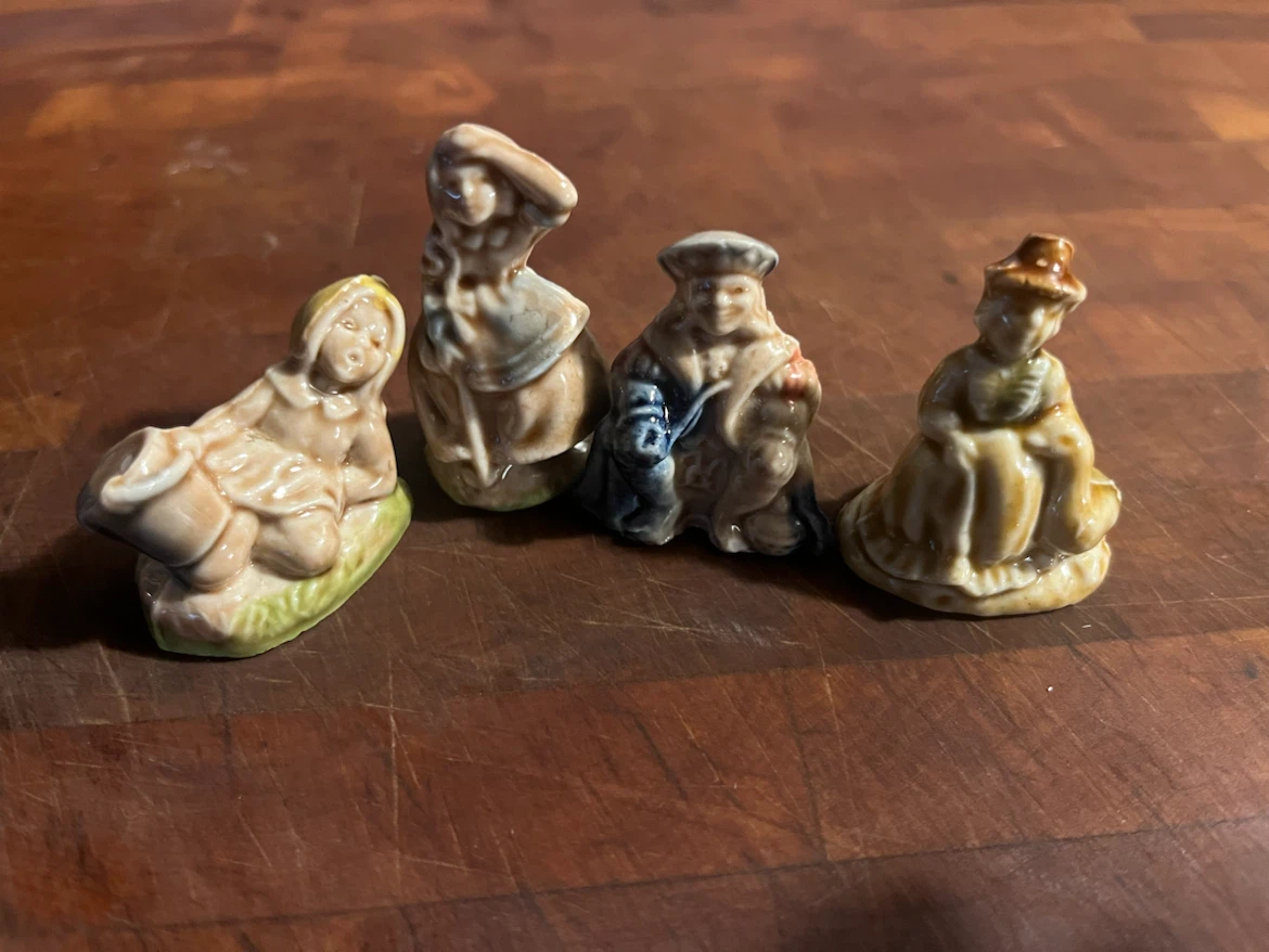 Set of 4 Vintage “Wade Whimsy” English Porcelain Figurines