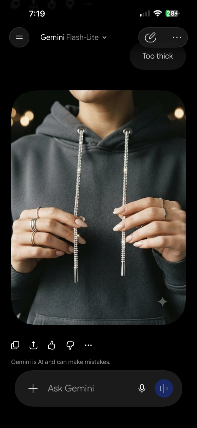 Rhinestone Drawstring✨