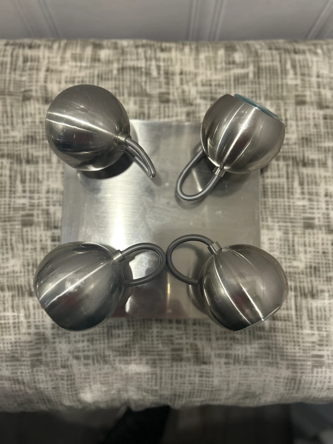 Three-light brushed nickel vanity fixture - photo 4