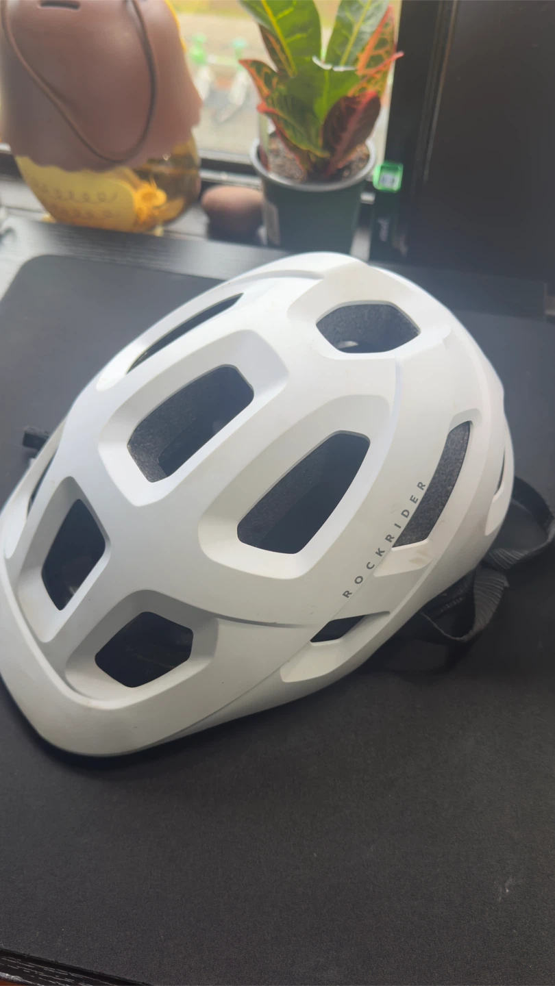 Rockrider White Bicycle Helmet