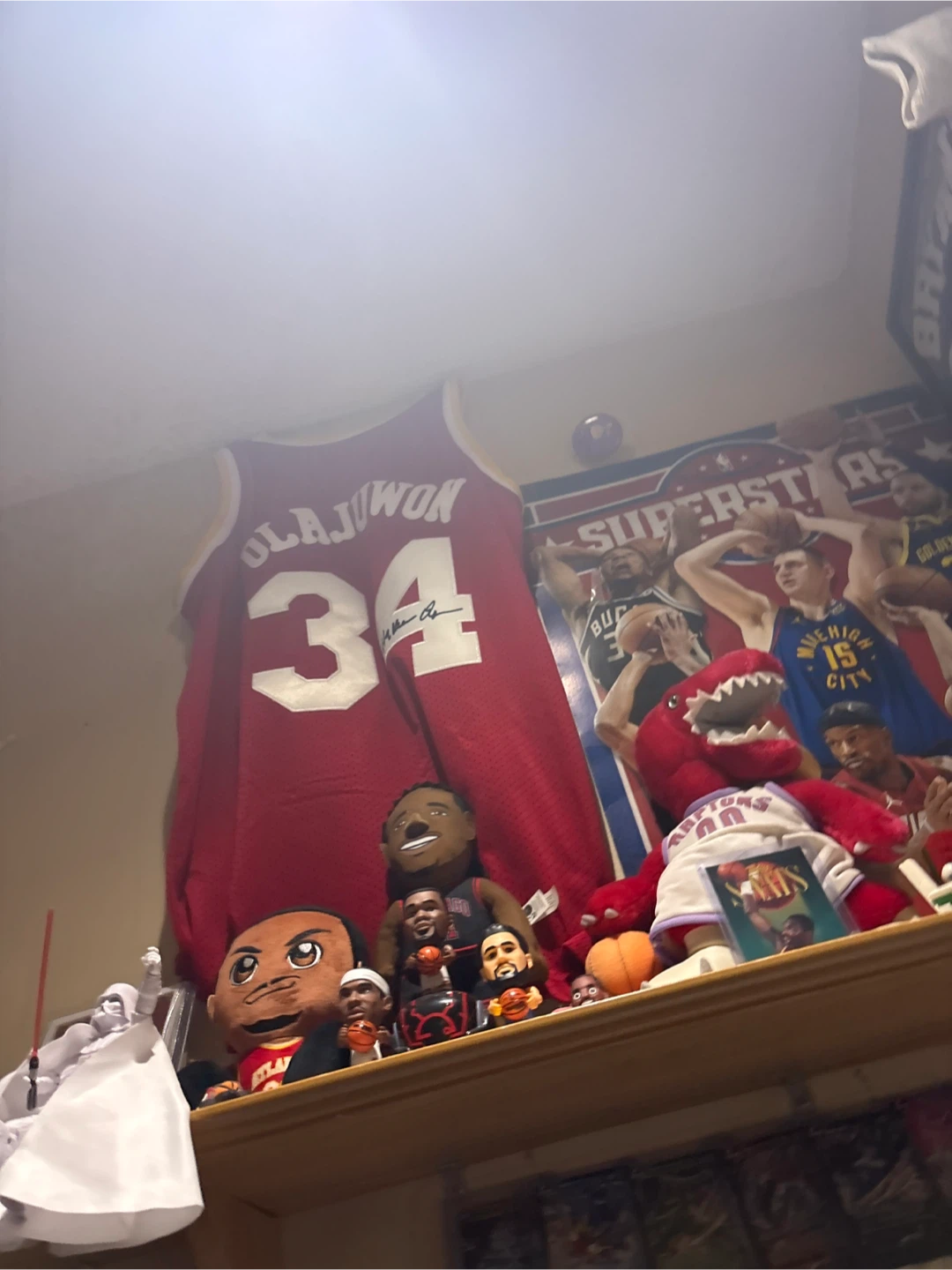 Signed Hakeem Olajuwon Houston Rockets Jersey #34
