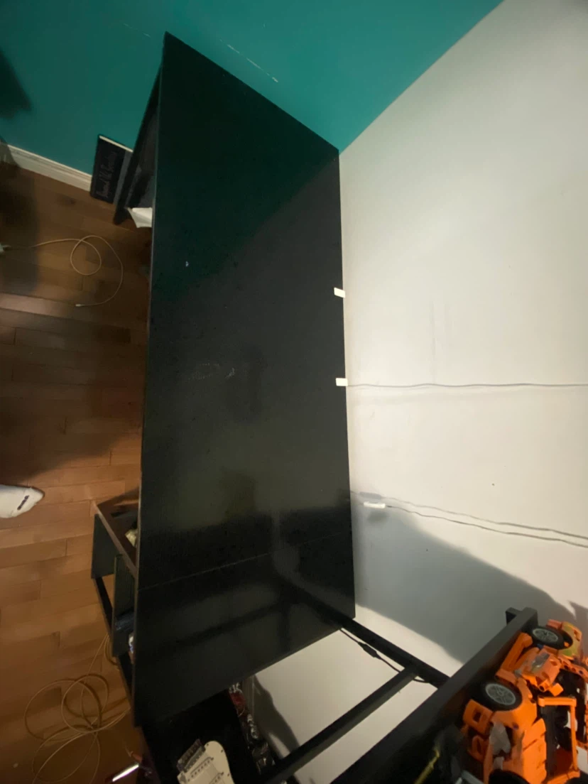 Black Gaming Desk with Storage Shelves - photo 2