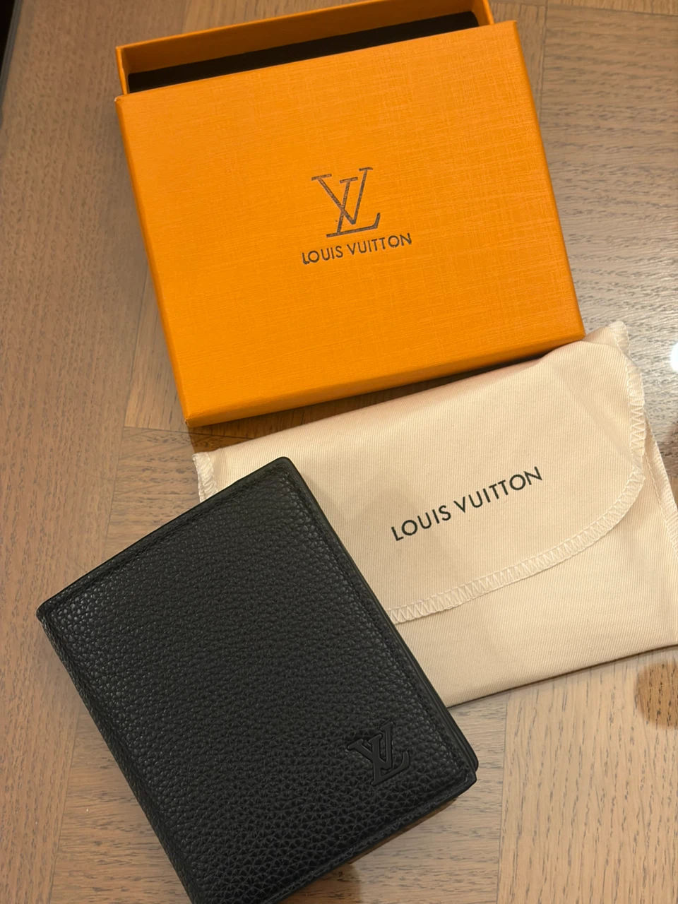 Louis Vuitton Black Leather Wallet