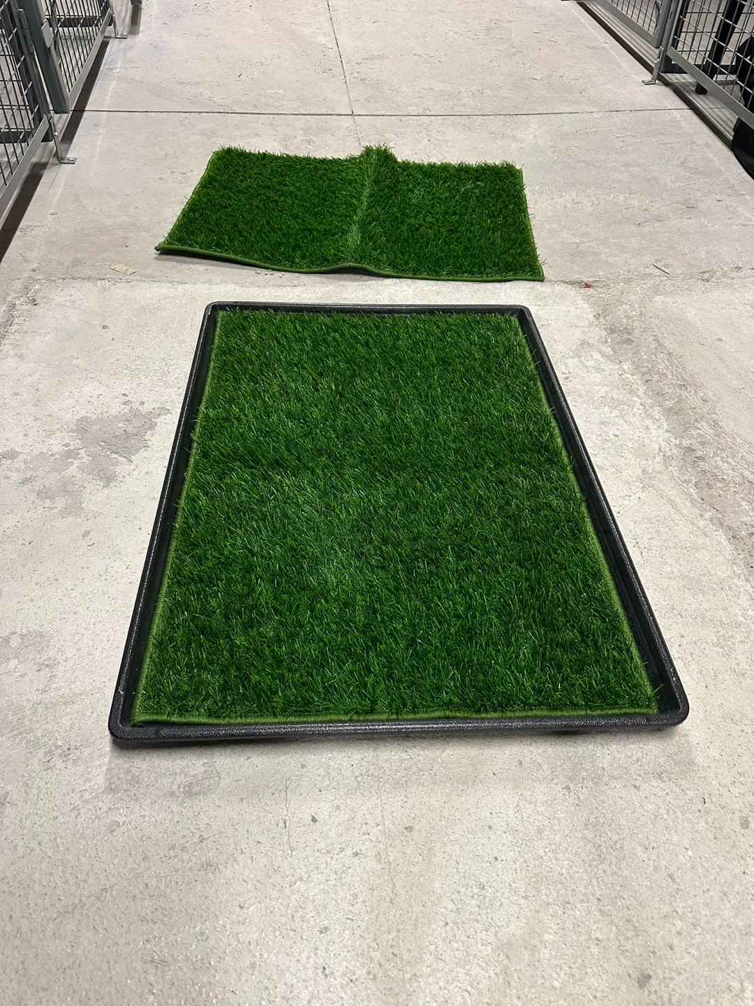 Indoor Pet Potty Training Tray with Artificial Grass