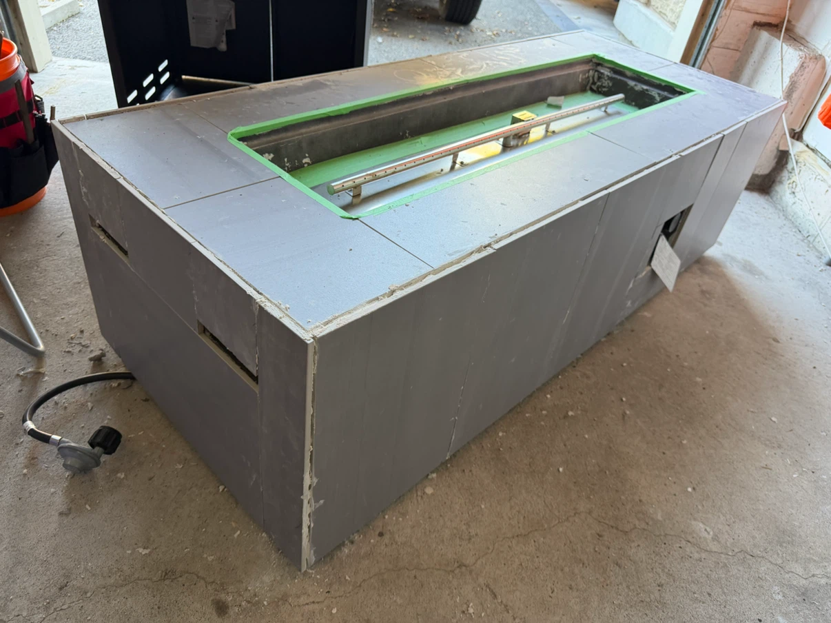 Unfinished Rectangular Outdoor Propane Fire Pit