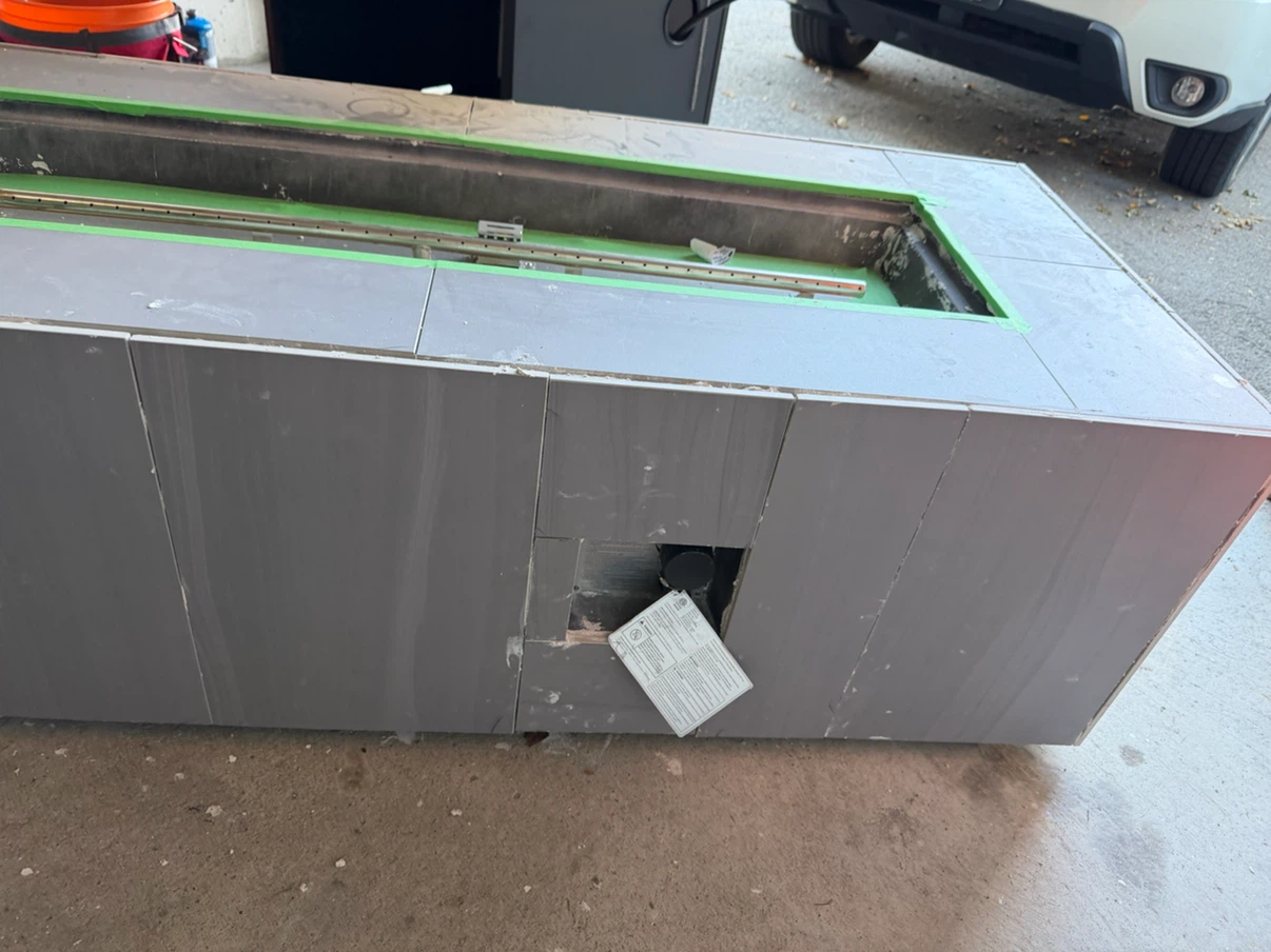 Unfinished Rectangular Outdoor Propane Fire Pit - photo 2