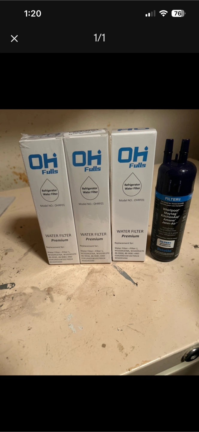OH Fulls Refrigerator Water Filter OHRF01 - 3 Pack