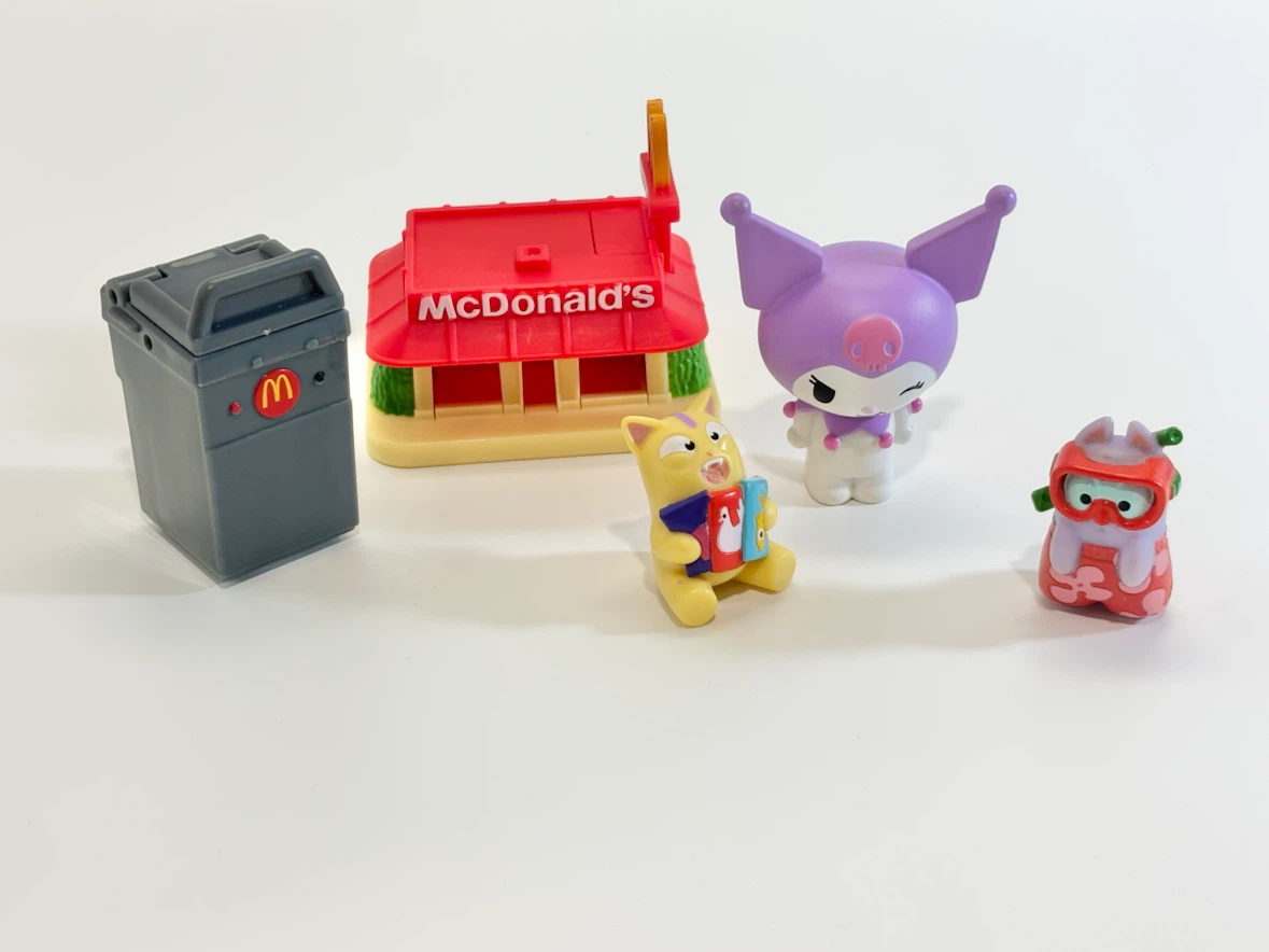 Miniature toys bundle McDonalds, lost kitties and Sanrio