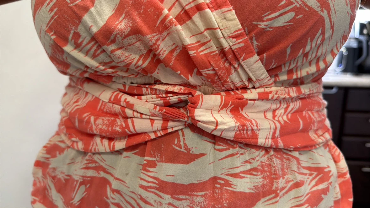 Lucuma Coral and White Abstract Dress - photo 5