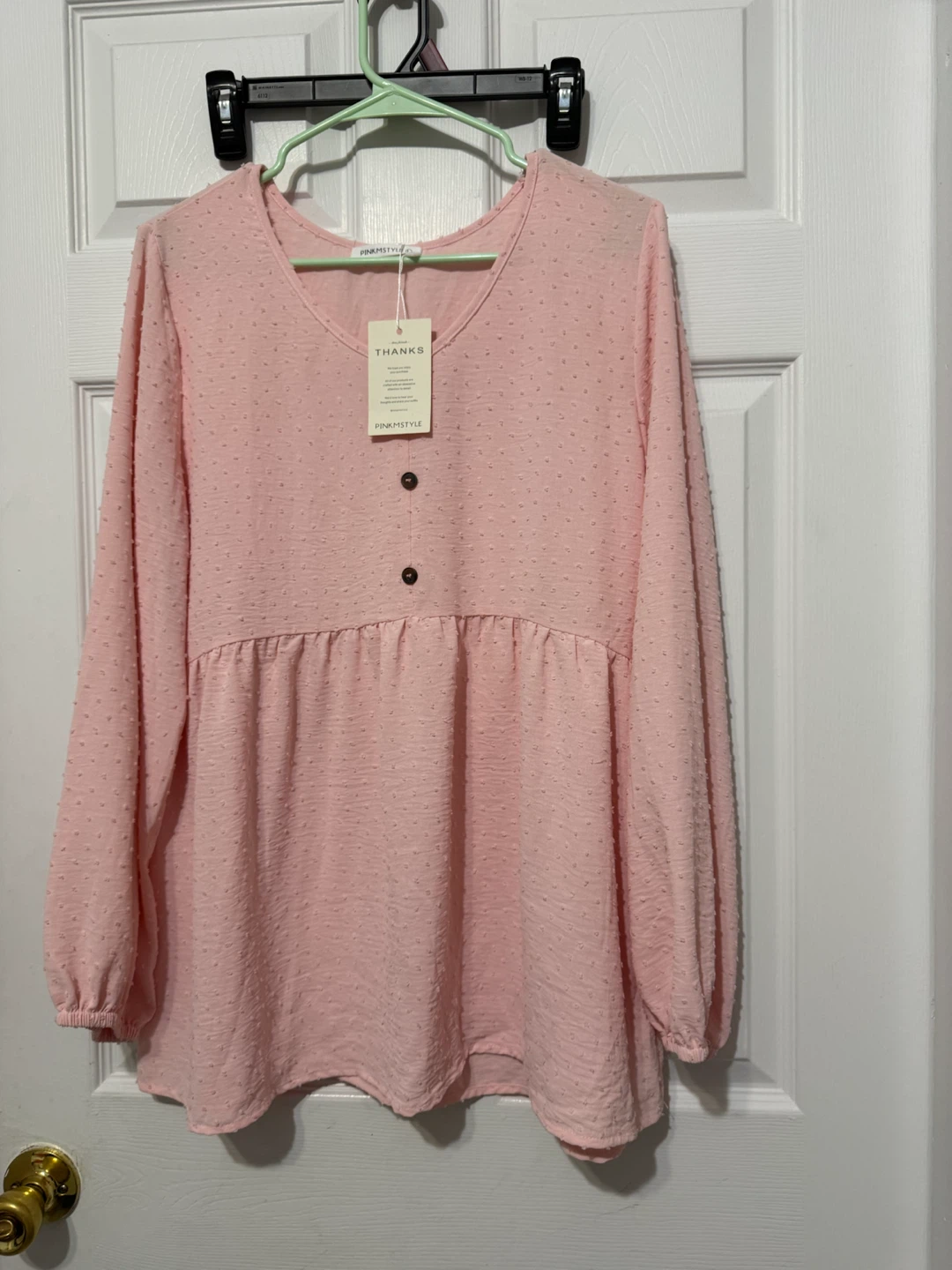 Pinkmstyle Pink Long Sleeve Blouse - photo 2