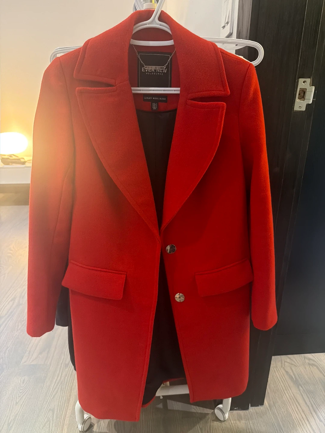 Ever New Red Wool Blend Coat