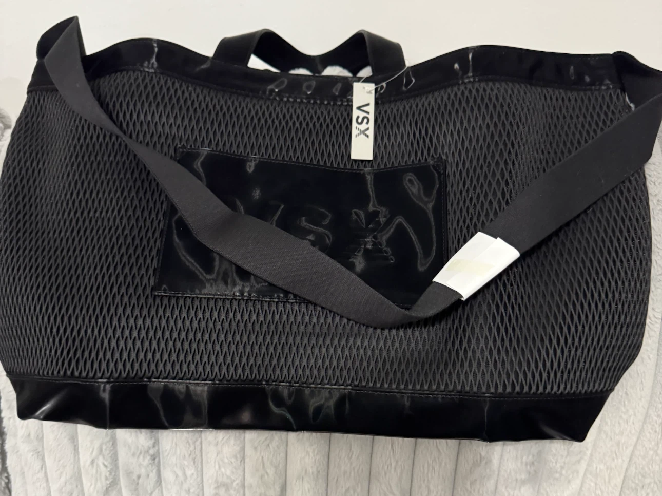 VSX Victoria's Secret Black Mesh Tote Bag - photo 2