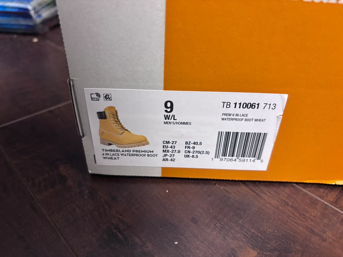 Timberland Premium 6-Inch Waterproof Boots Wheat Size 9 - photo 2