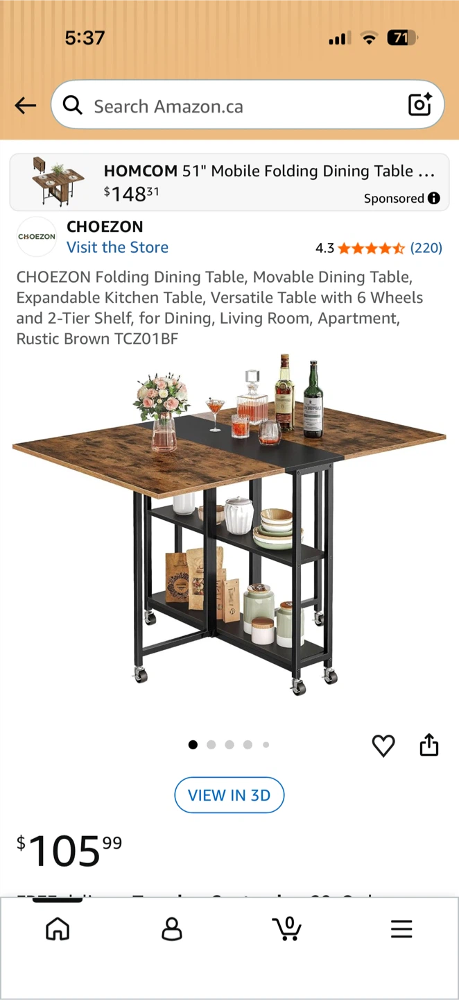 Folding Dining Table