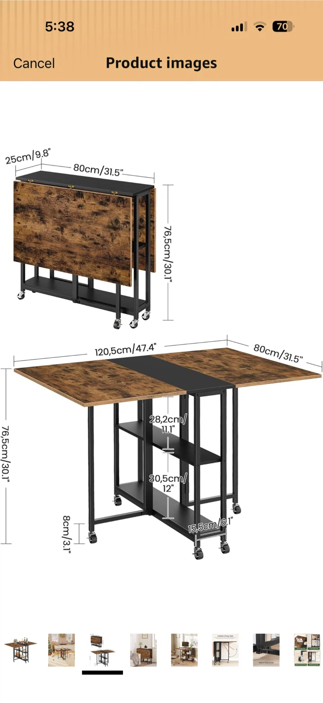 Folding Dining Table - photo 2