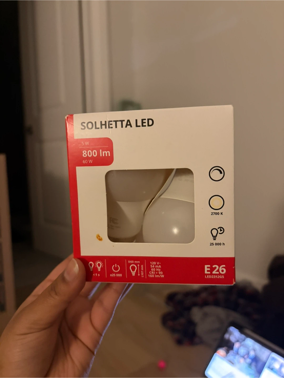 IKEA Solhetta LED Bulb E26 800lm