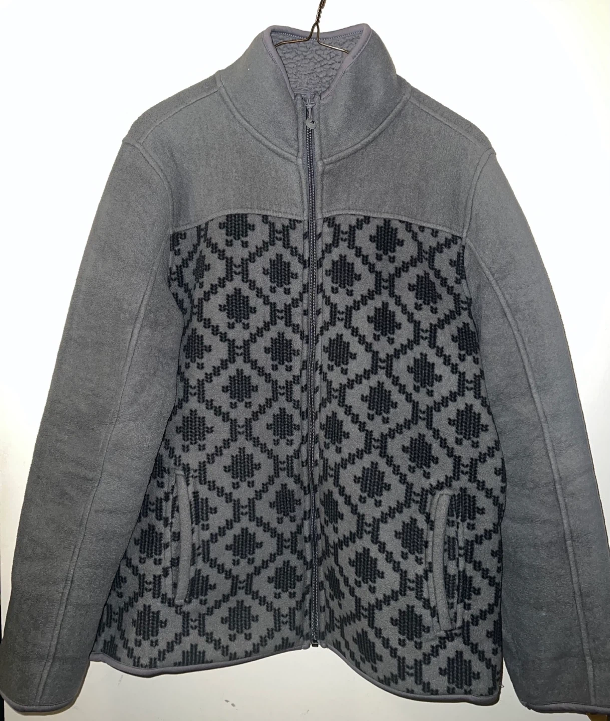 Joe Fresh Grey Patterned Fleece Jacket