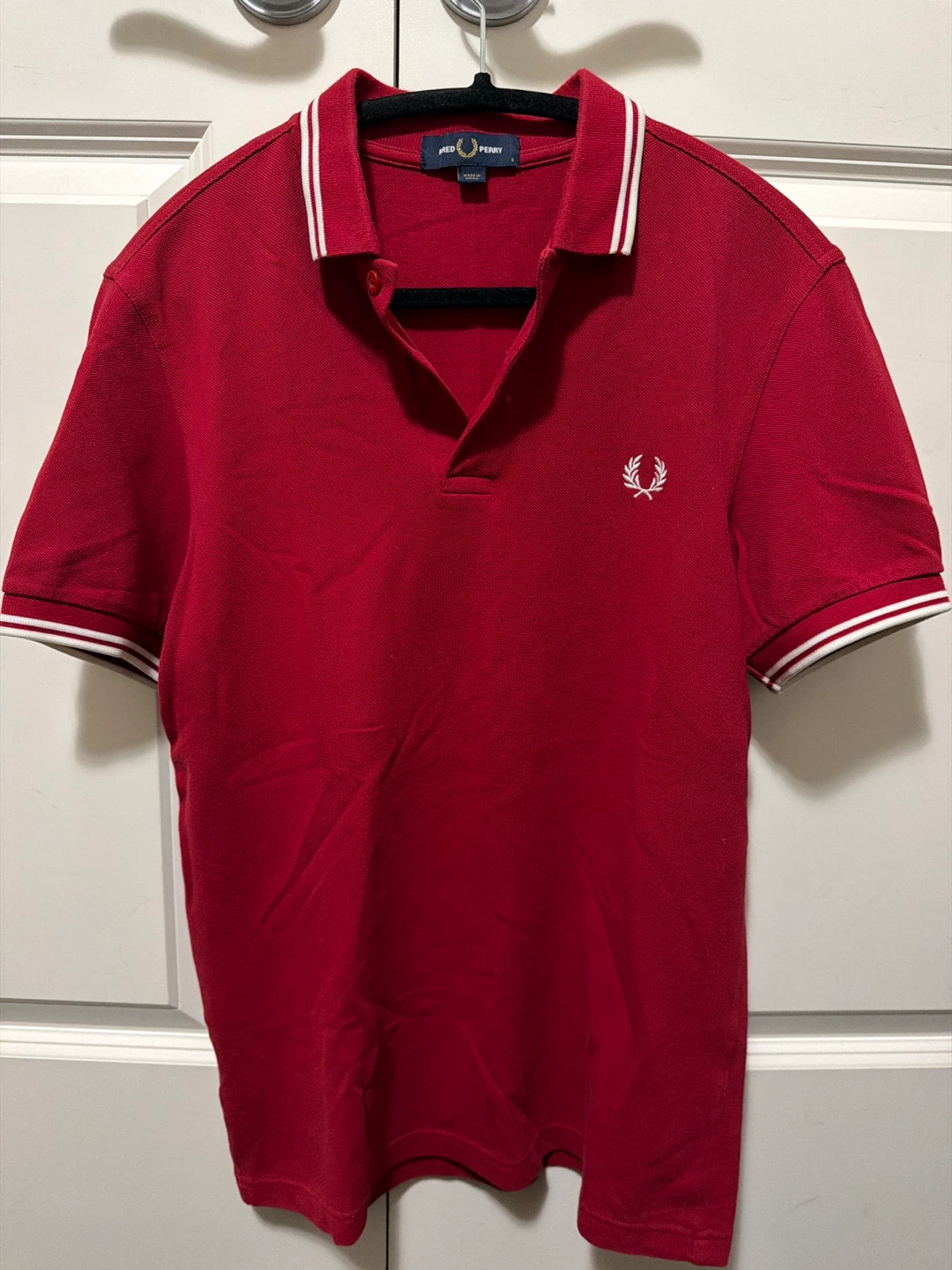 Fred Perry Red Polo Shirt