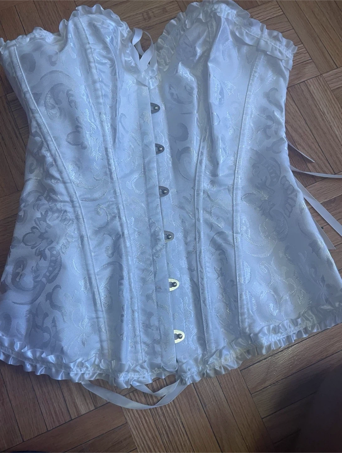White Brocade Corset